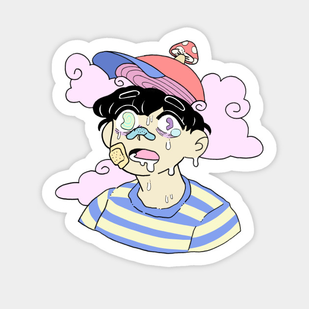 Walking Mushroom Earthbound Earthbound Sticker TeePublic